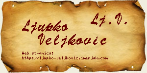 Ljupko Veljković vizit kartica